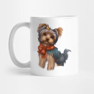 Cute Yorkshire Terrier Drawing Mug